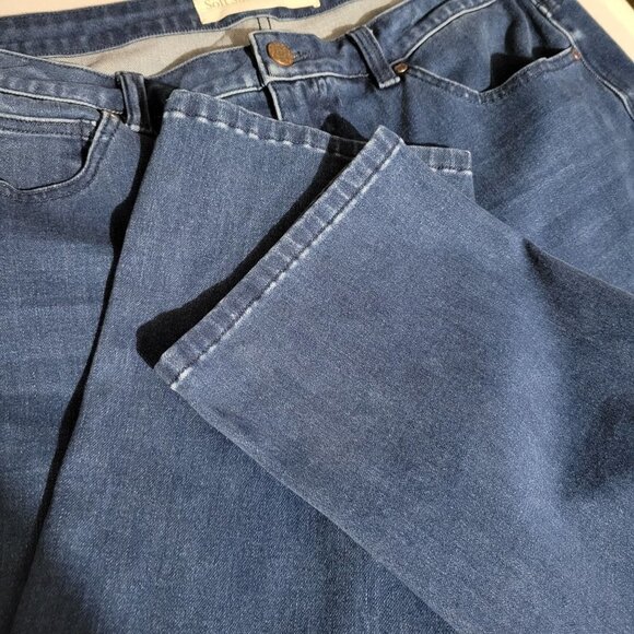 Soft Surroundings Sz 14 The Ultimate Girlfriend Medium Wash Hi-Rise Denim Jeans - Picture 8 of 11